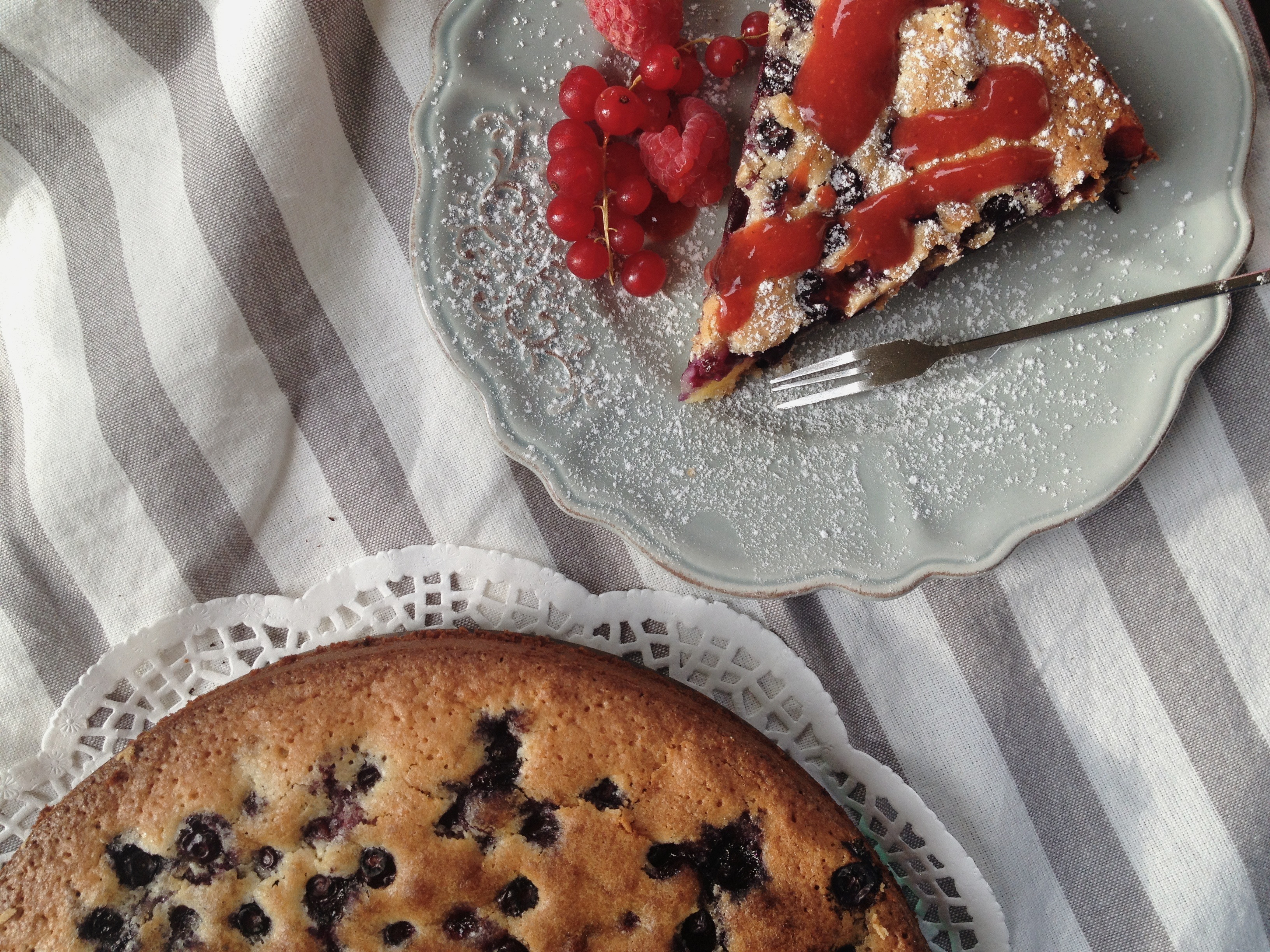 Gâteau moelleux amandes & myrtilles