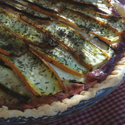 Tarte aux courgettes et au gorgonzola