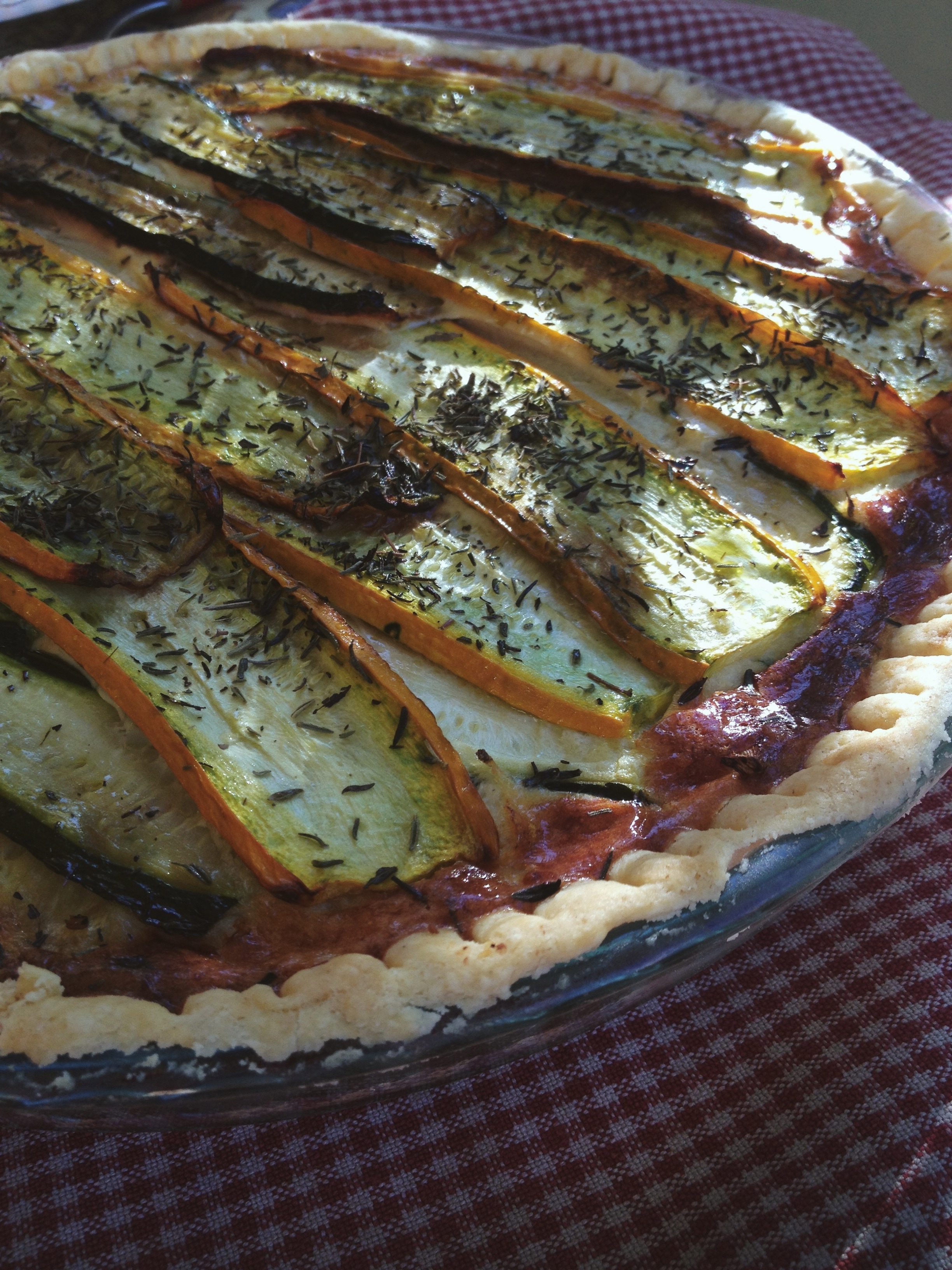 Tarte aux courgettes et au gorgonzola