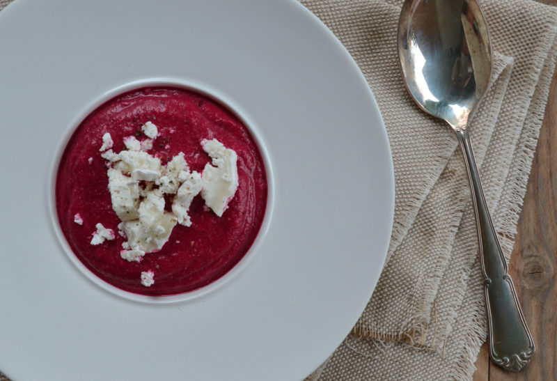 Gaspacho de betteraves & chèvre