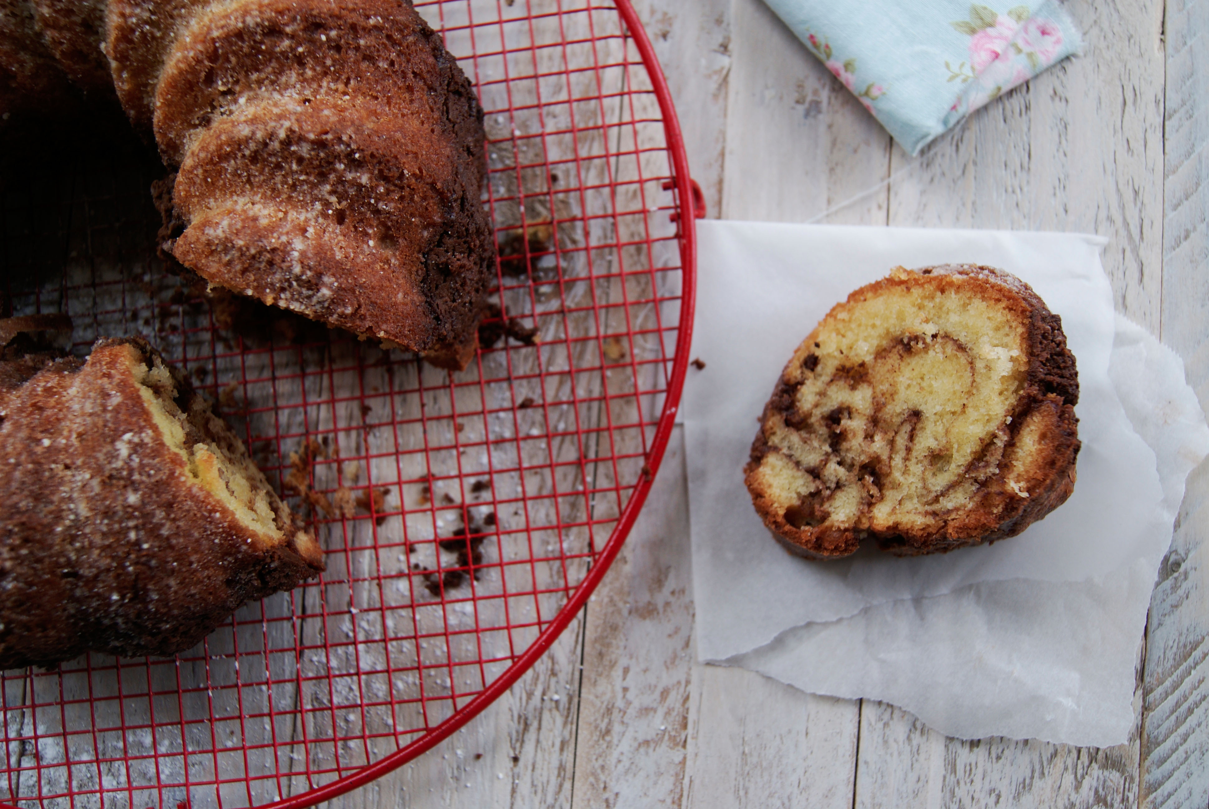 Bundt cake marbré à la pâte à tartiner maison