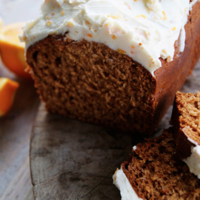 Pain d’épices et cream cheese aux zestes d’orange