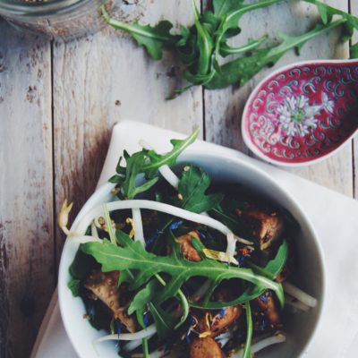 Salade de tofu poêlé au sésame