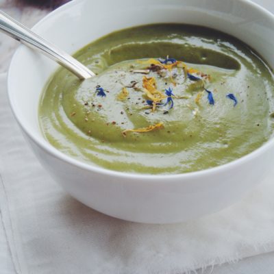 Velouté de brocolis au fromage frais