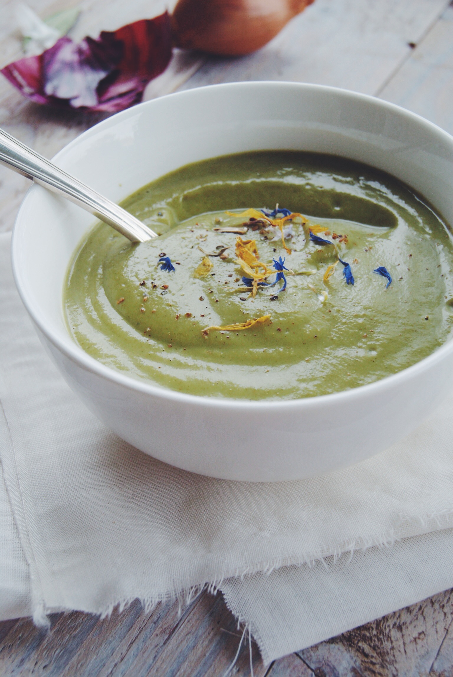 Velouté de brocolis au fromage frais