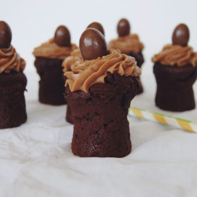 Les cupcakes de Pâques chocolat-gianduja