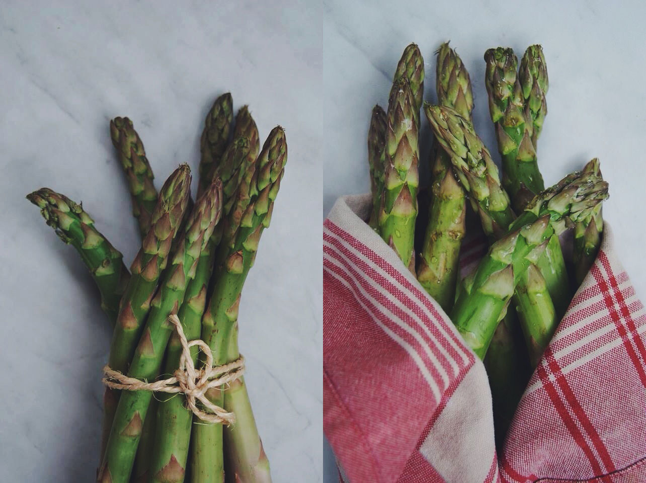 Tarte aux asperges, chèvre et oseille