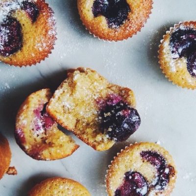 Moelleux aux amandes et cerises