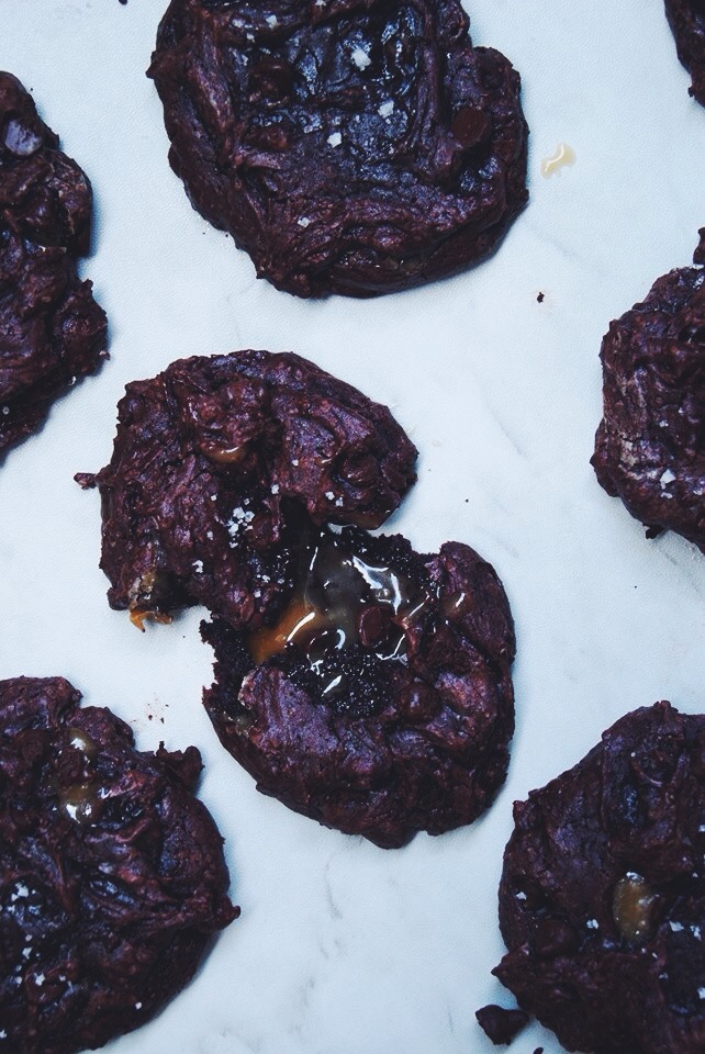 Cookies au chocolat et caramel beurre salé