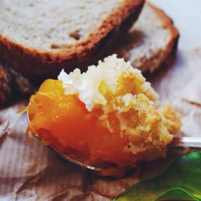 Crumble de butternut au chèvre