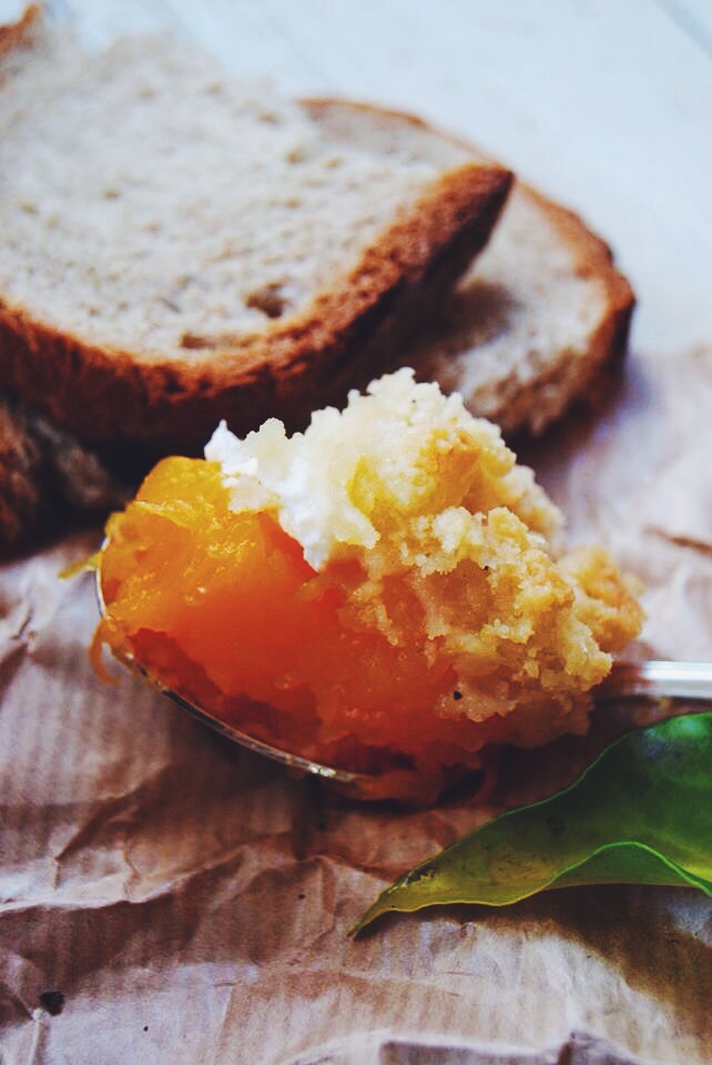 Crumble de butternut au chèvre