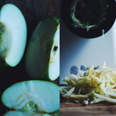 Salade d’endives, fourme d’ambert, noix et pomme verte