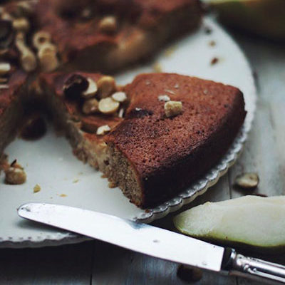 Gâteau poires & noisettes