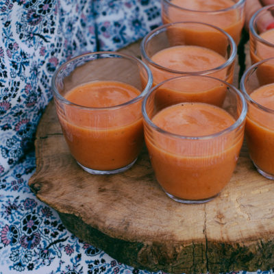 {Knieja Wood} Gaspacho de tomates, rhubarbe & basilic