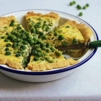 Quiche petits pois, ricotta & menthe