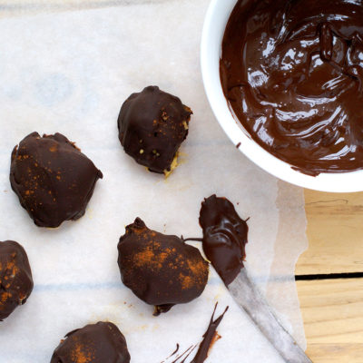 Truffes au chocolat, butternut & épices