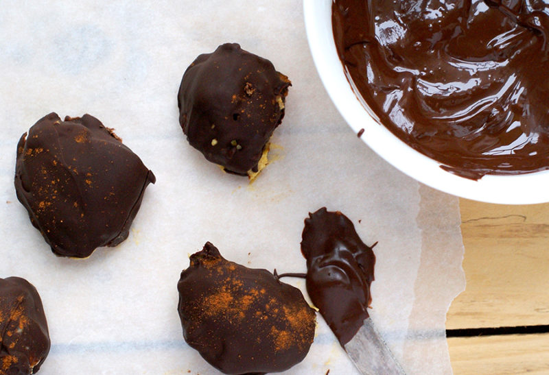 Truffes au chocolat, butternut & épices