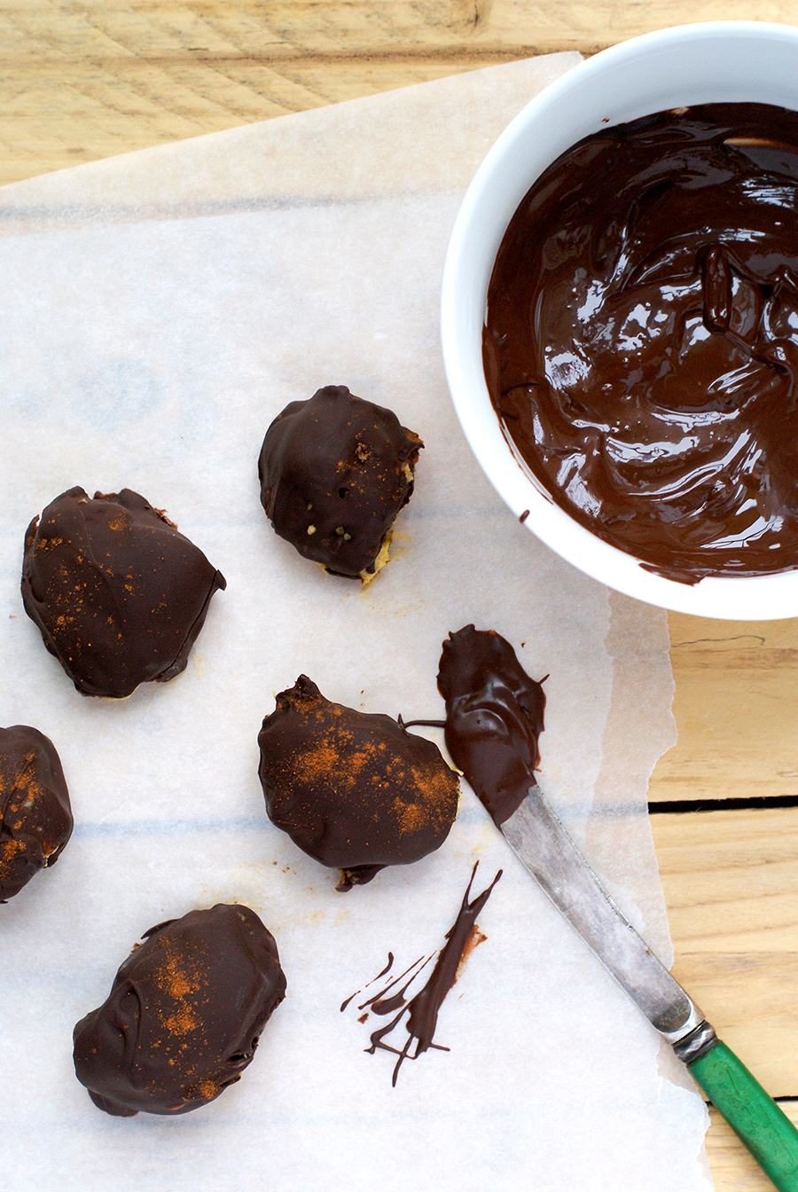 Truffes au chocolat, butternut & épices