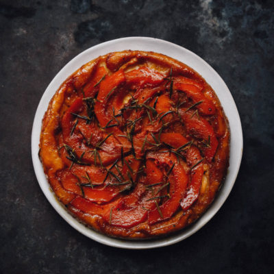 Tatin de butternut, chèvre & romarin