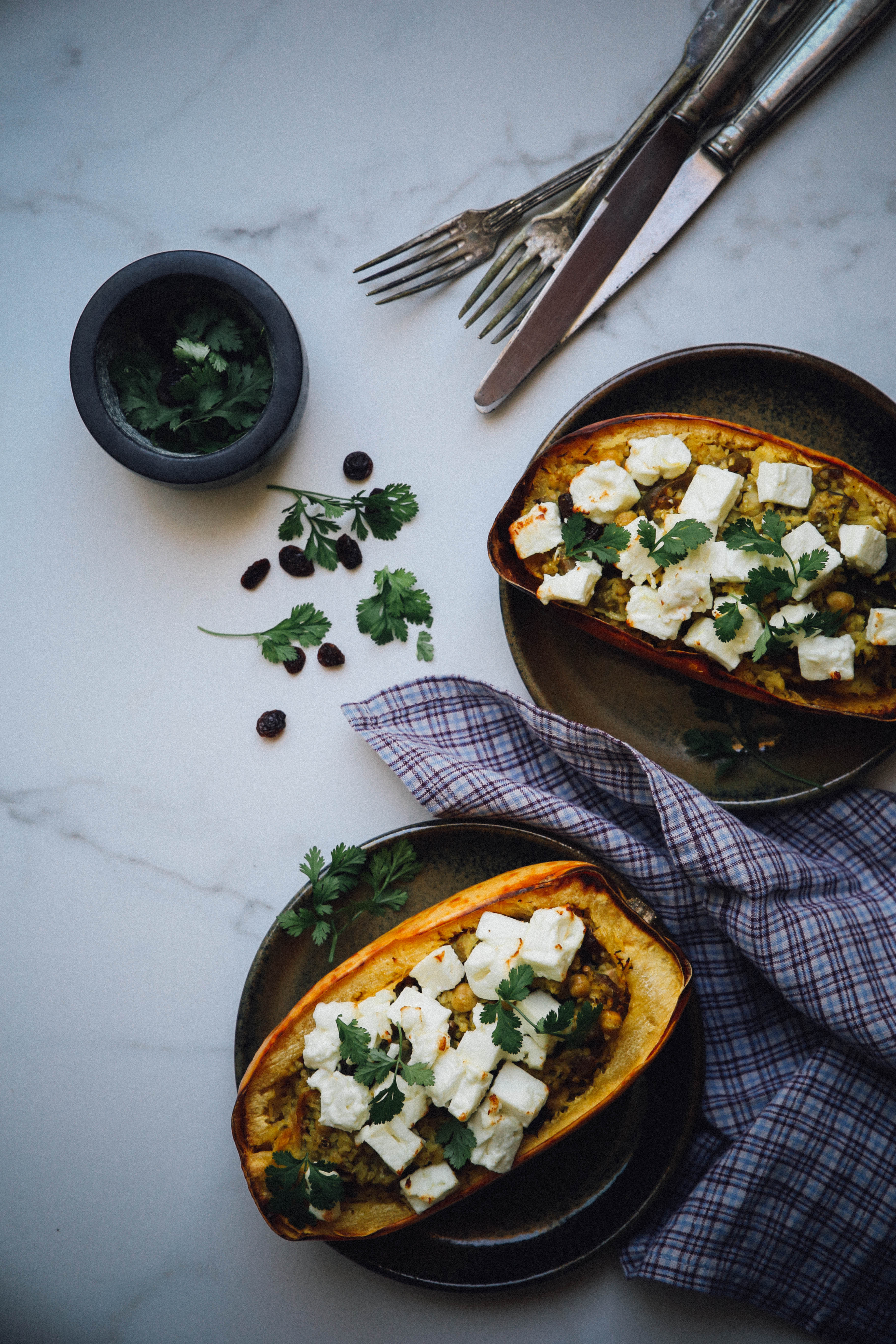 Gratin de courge spaghetti au lait de coco