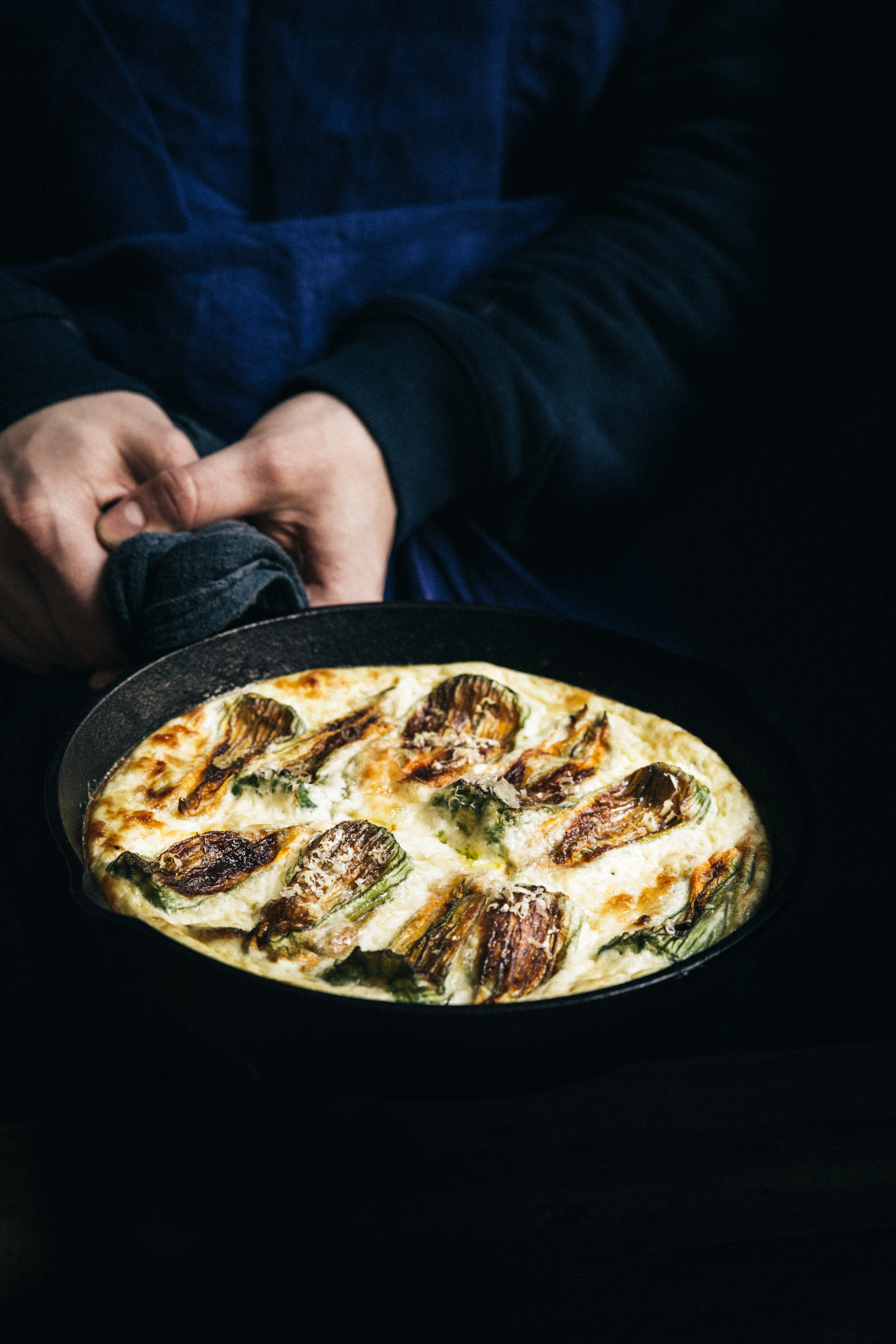 Frittata aux fleurs de courgette