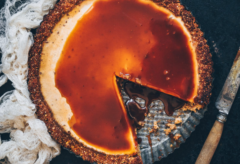 Pumpkin pannacotta tart