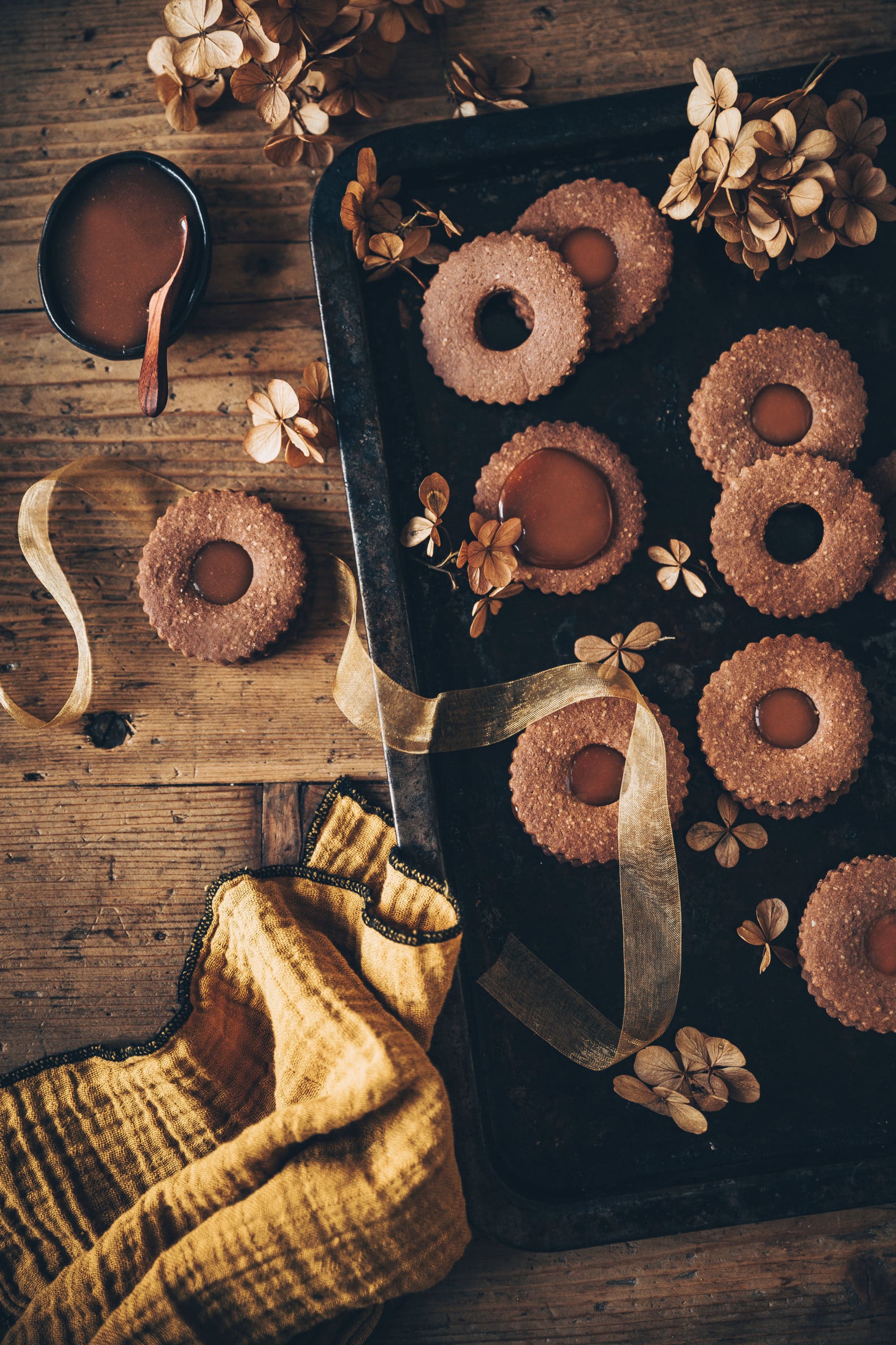 linzer cookie chocolat