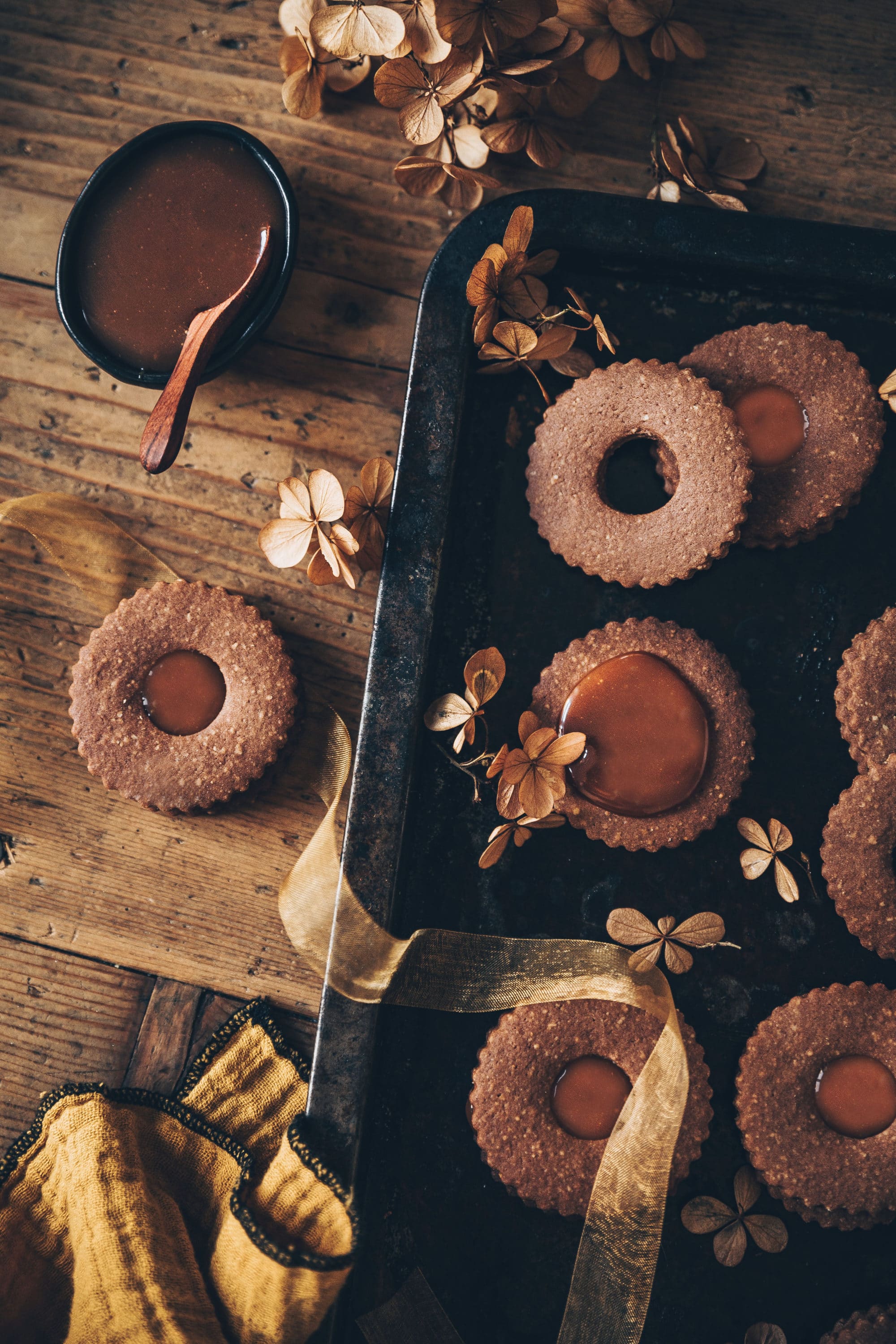 linzer cookie chocolat