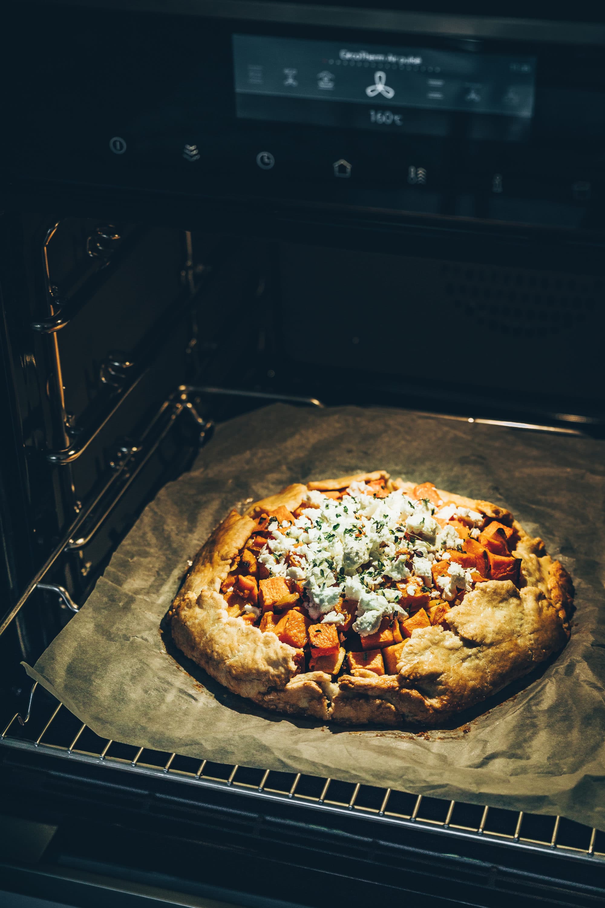 Tarte rustique courge fêta recette Neff 