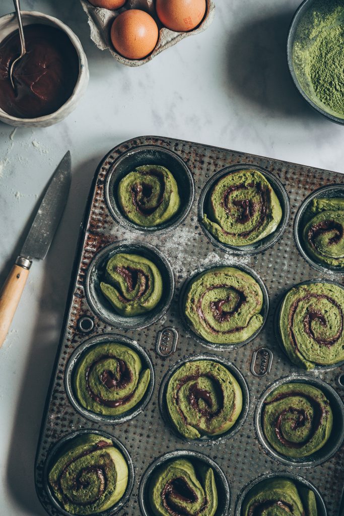 Brioche matcha chocolat