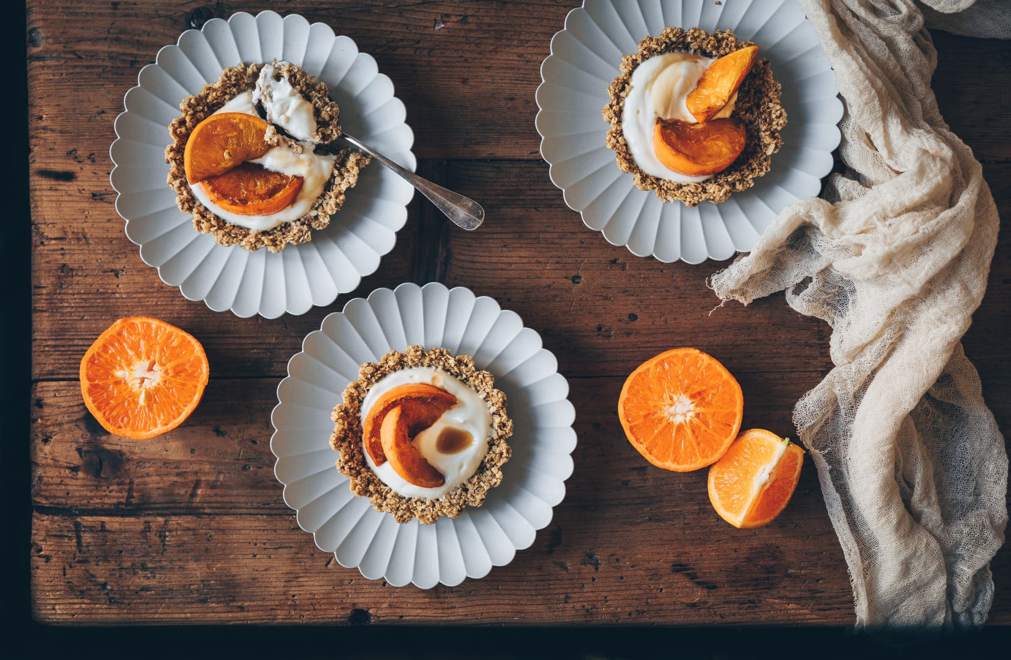 Tartelettes aux clémentines rôties