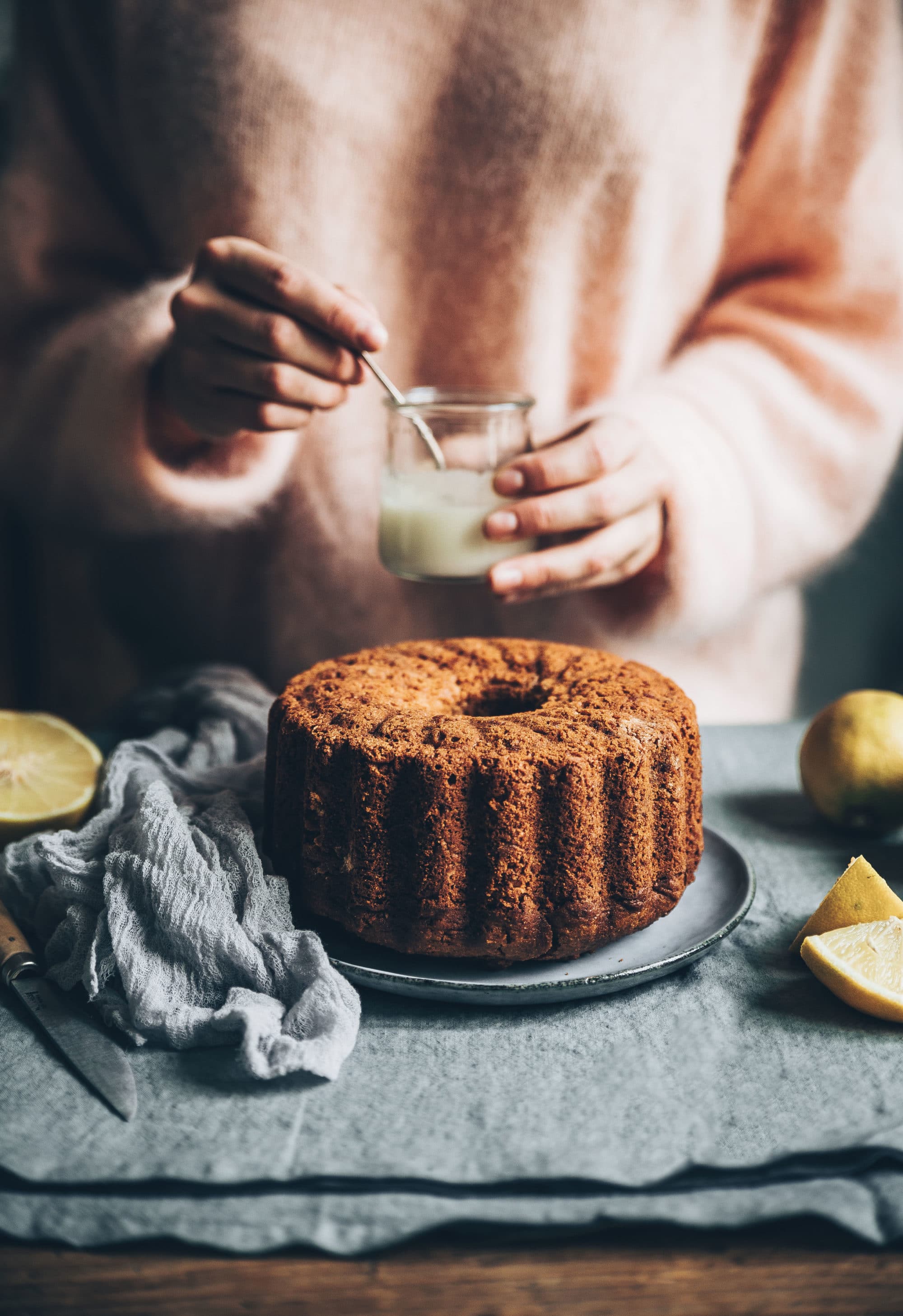 Cake vegan citron bergamot