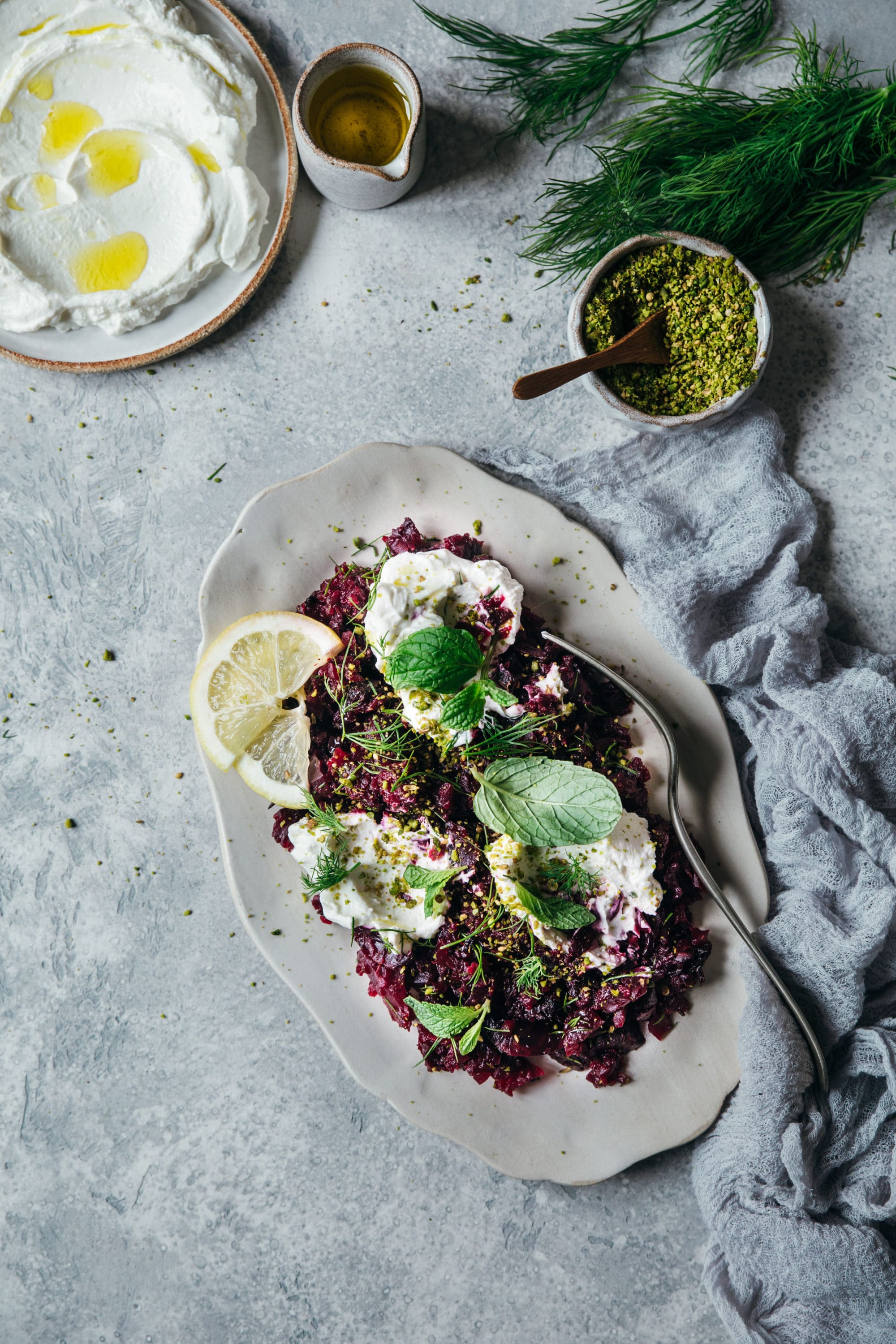 tartare de betteraves salade