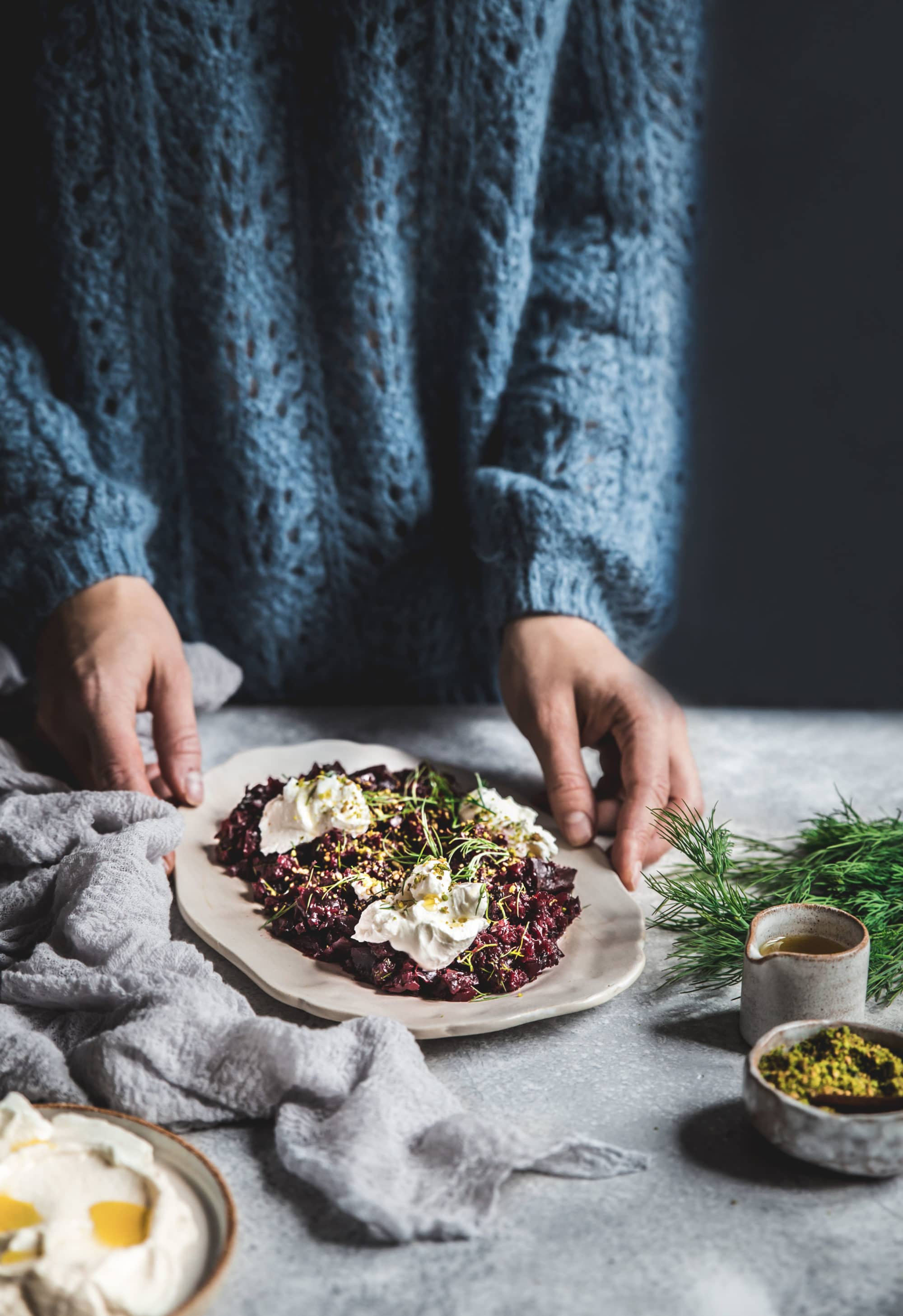 tartare de betteraves salade