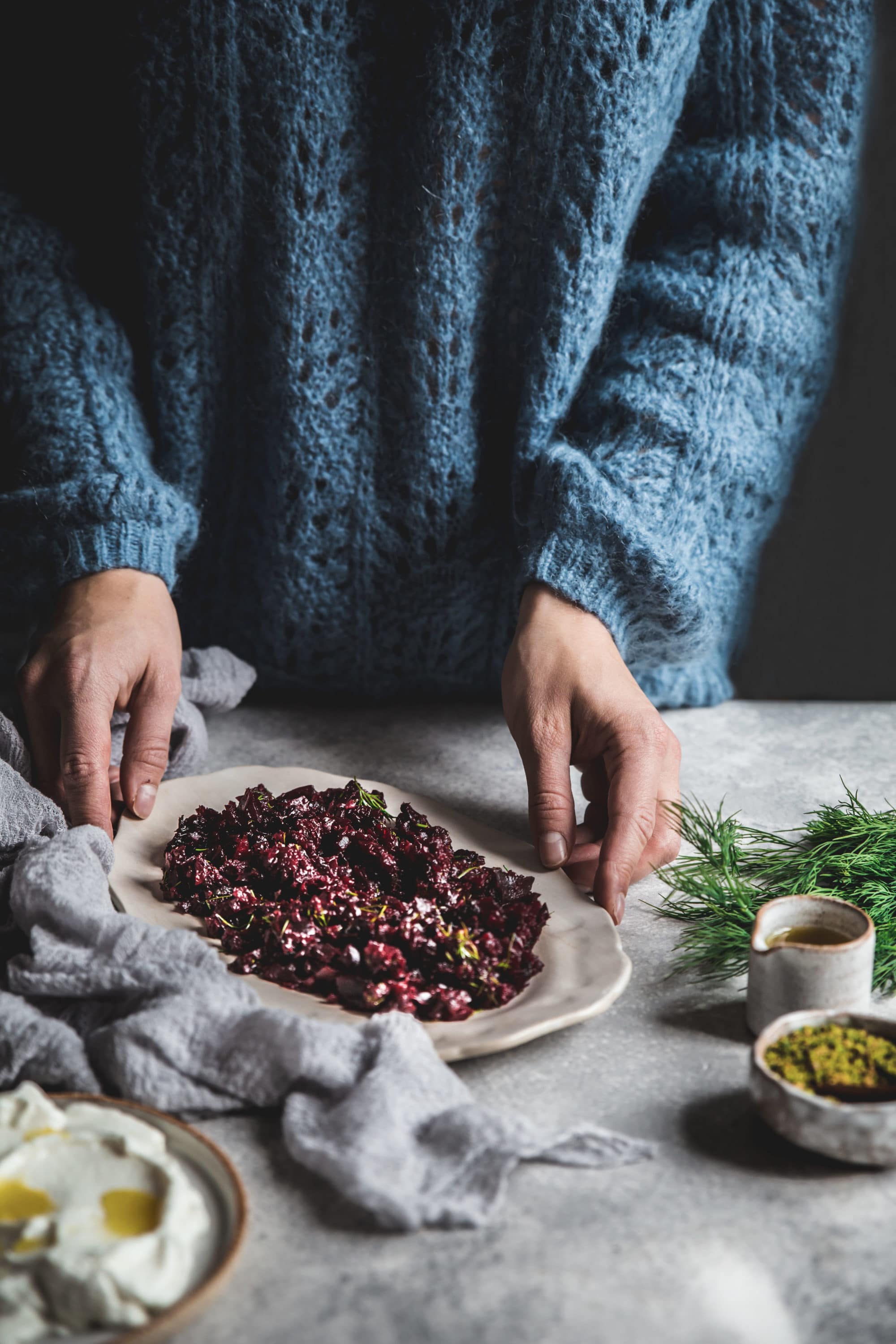 tartare de betteraves salade