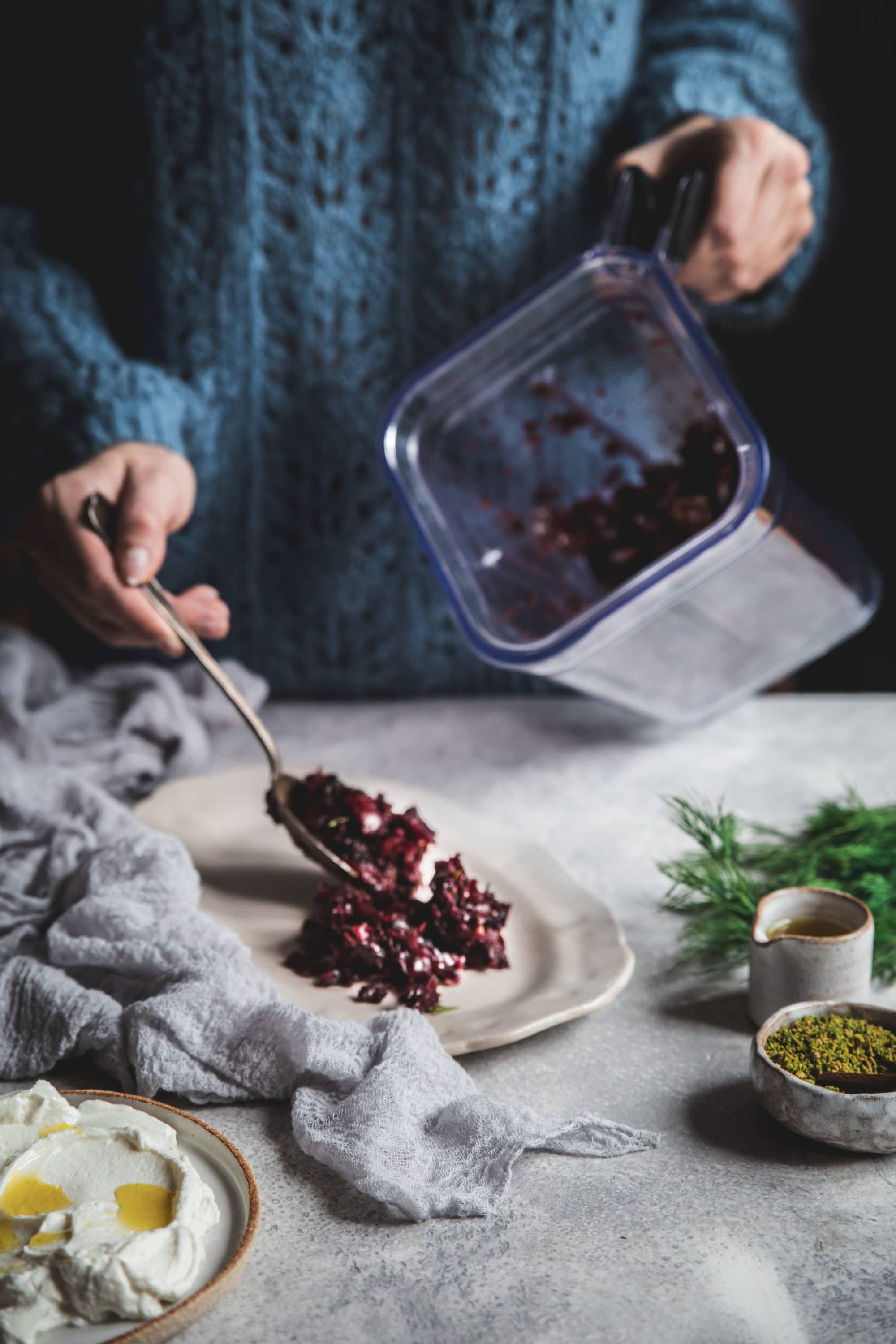 tartare de betteraves salade