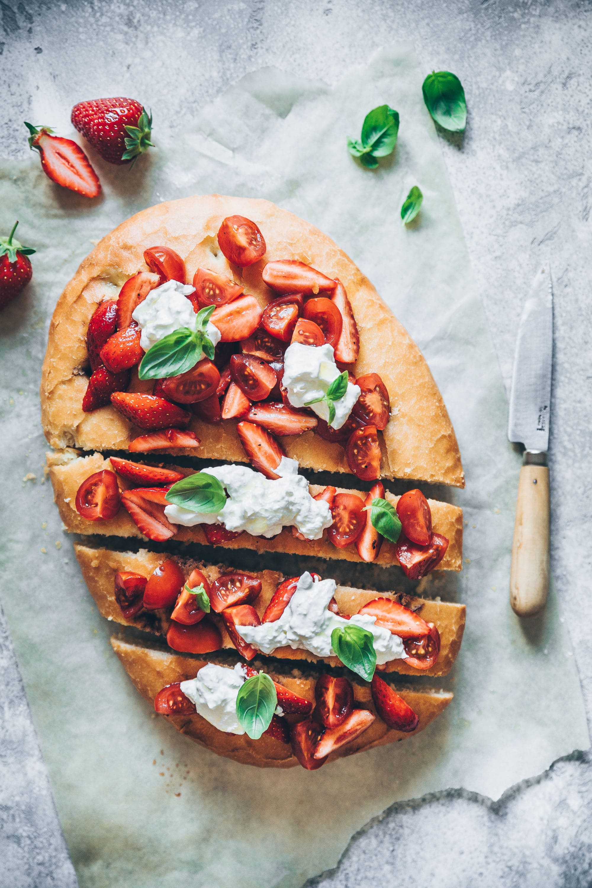 focaccia tomates fraises