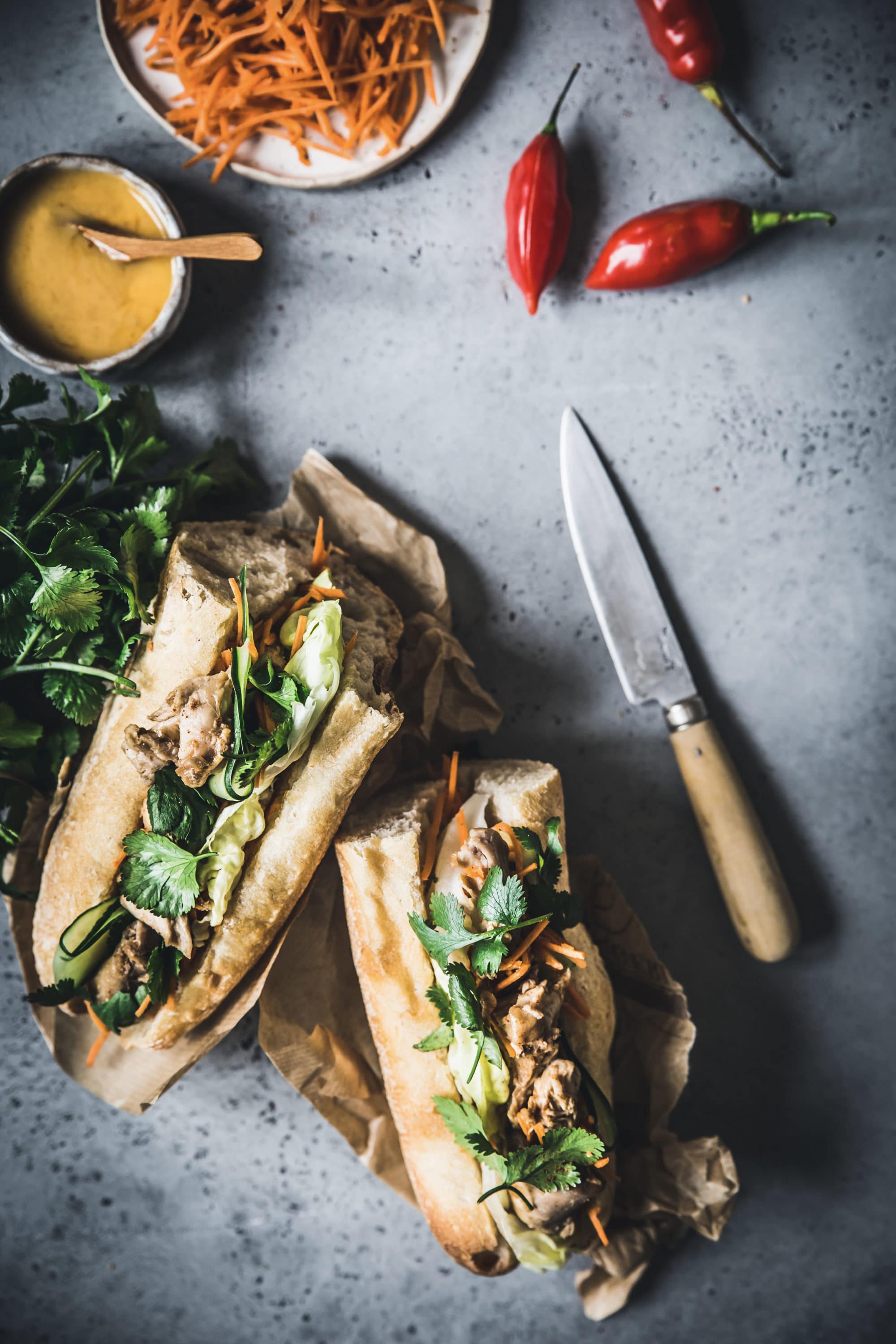 sandwich banh mi lapin