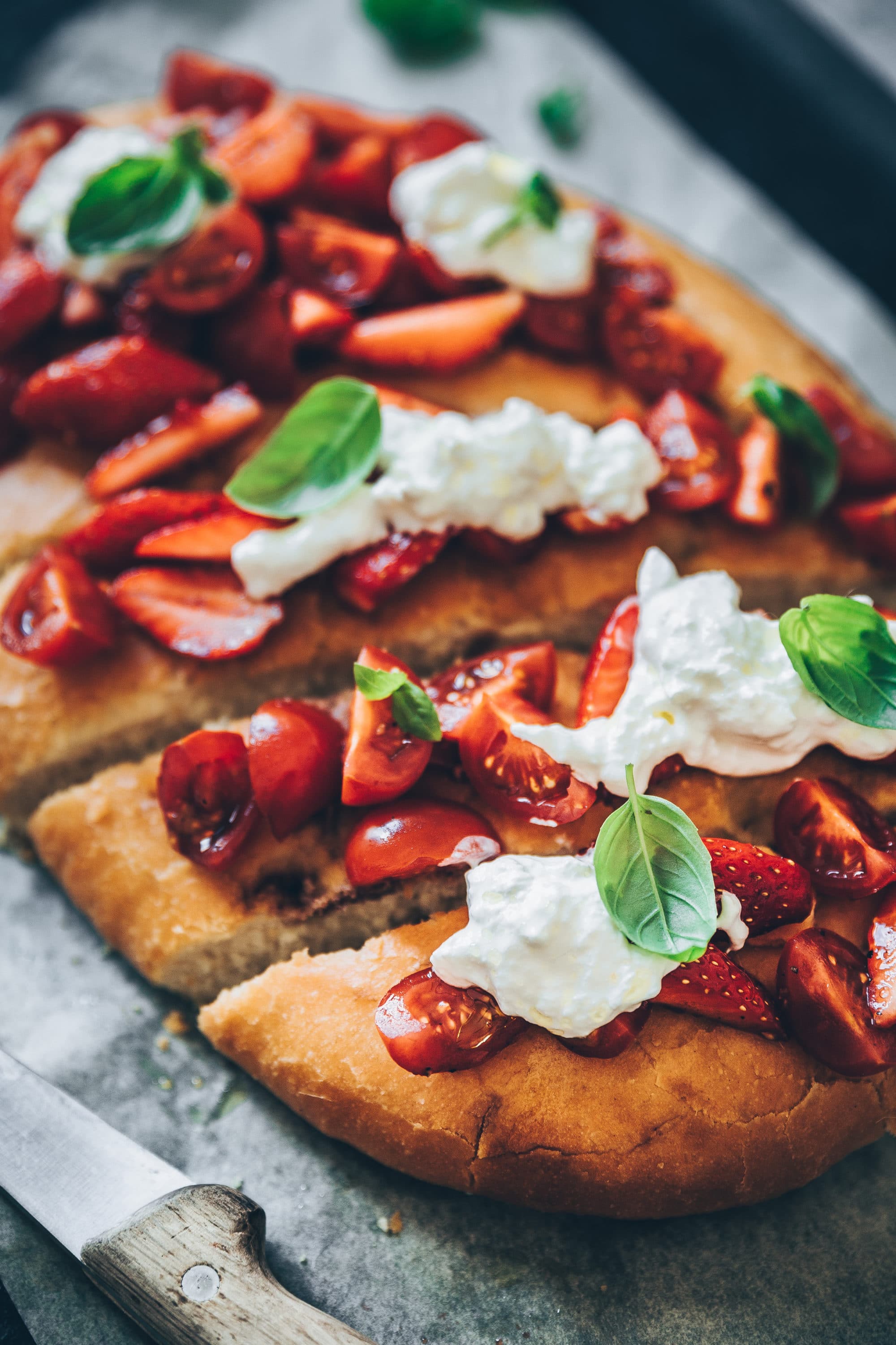 focaccia tomates fraises