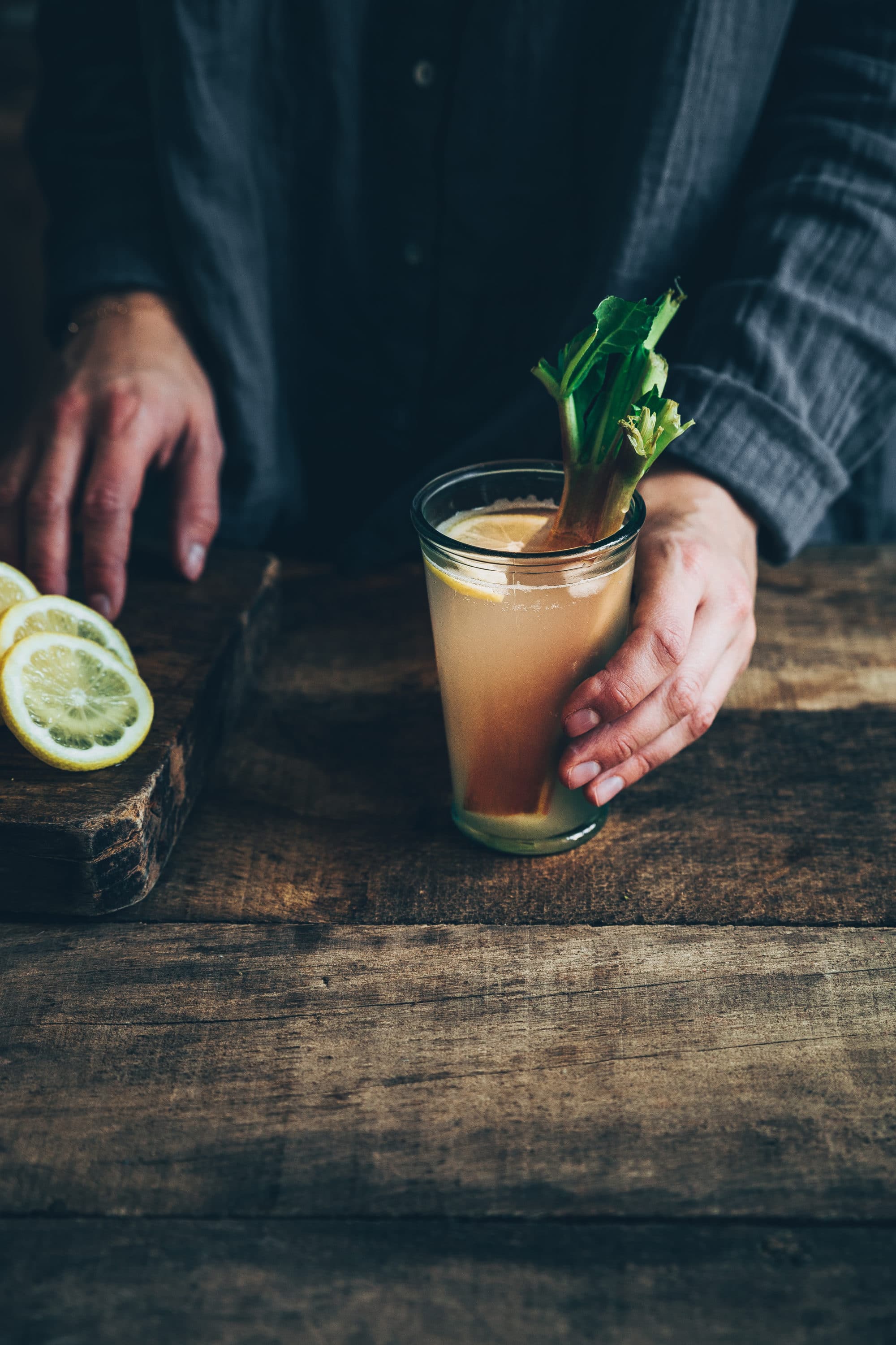 Limonade à la rhubarbe