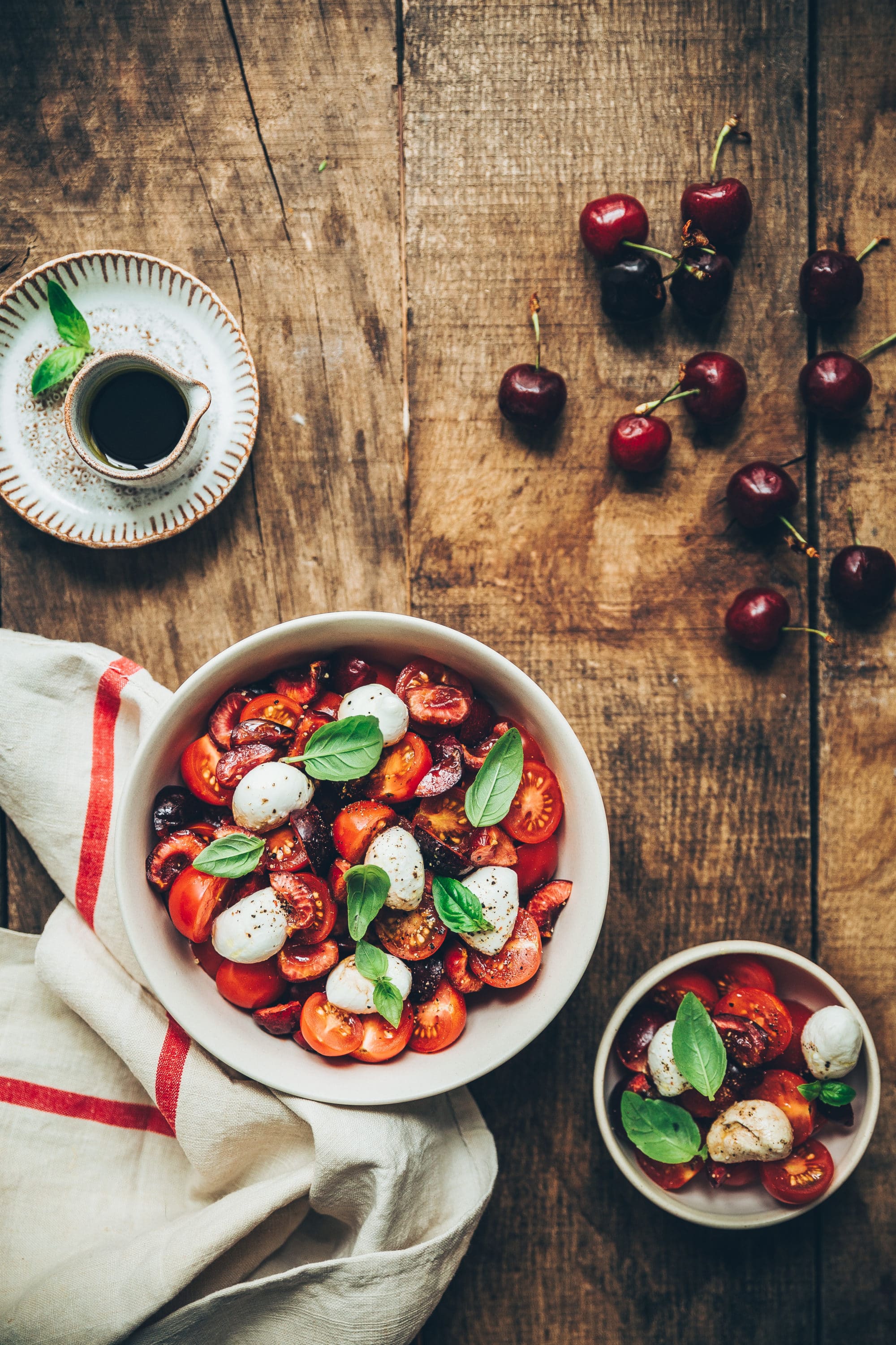 salade tomates cerises mozza