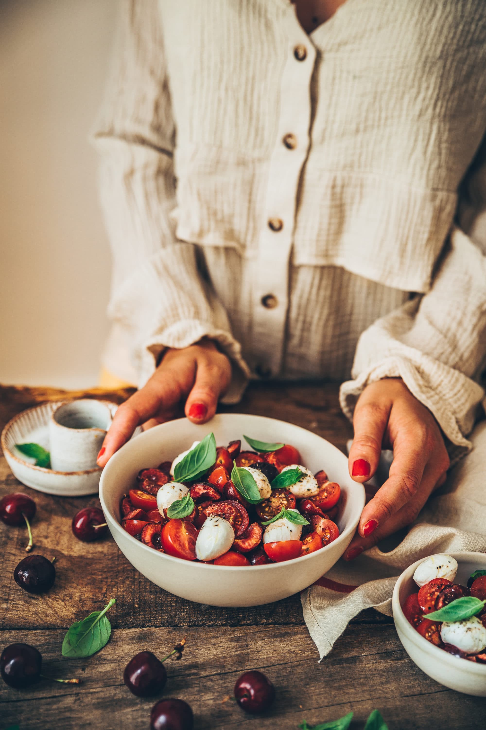 Megandcook - styliste culinaire - salade tomates cerises mozza