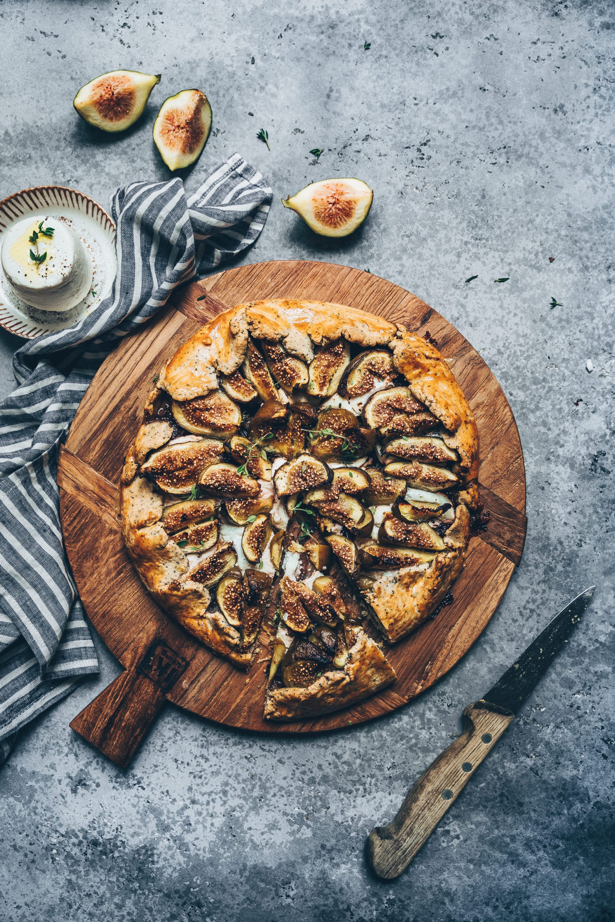 Tarte rustique chèvre figues megandcook food stylist 