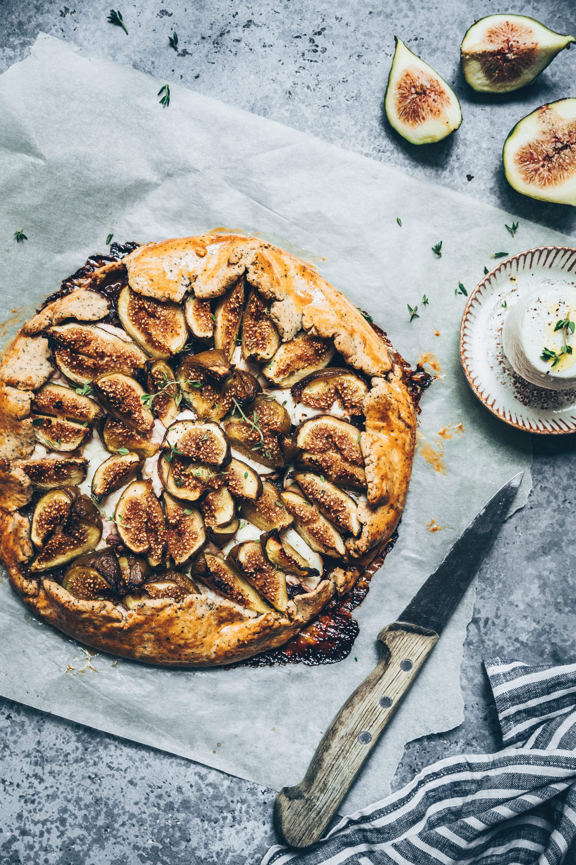 Tarte rustique chèvre figues megandcook food stylist 