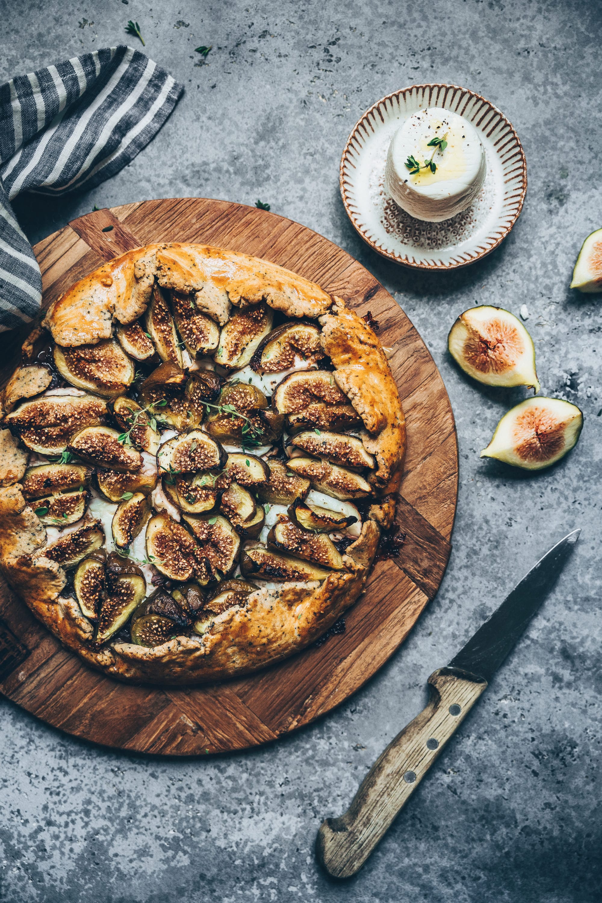 Tarte rustique chèvre figues megandcook food stylist 