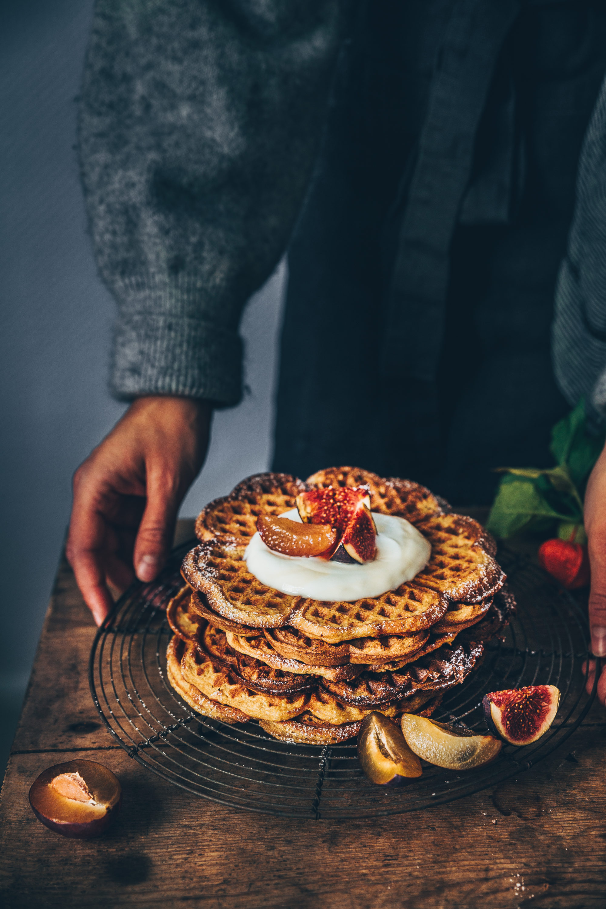 Gaufre potimarron skyr