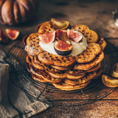 Gaufre au potimarron et skyr Bio Les 2 Vaches