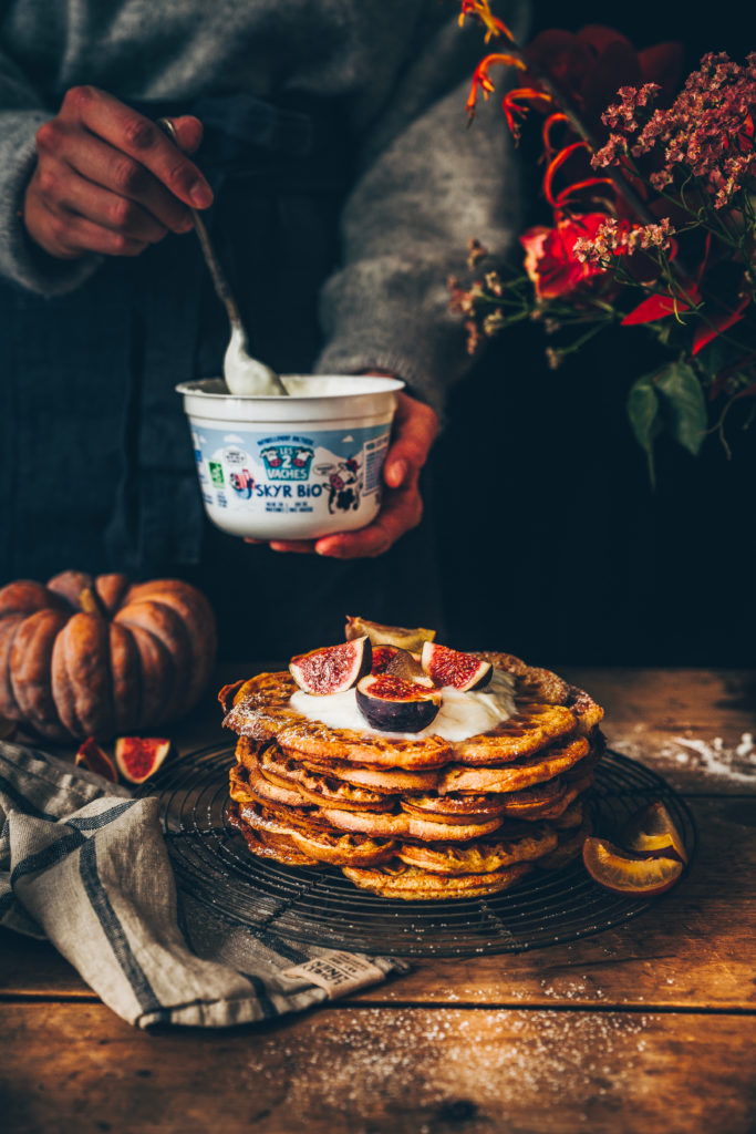 Gaufre potimarron skyr