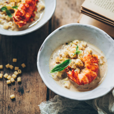 Bouillon Tom Kha Kaï, Ditali Rigati et homard