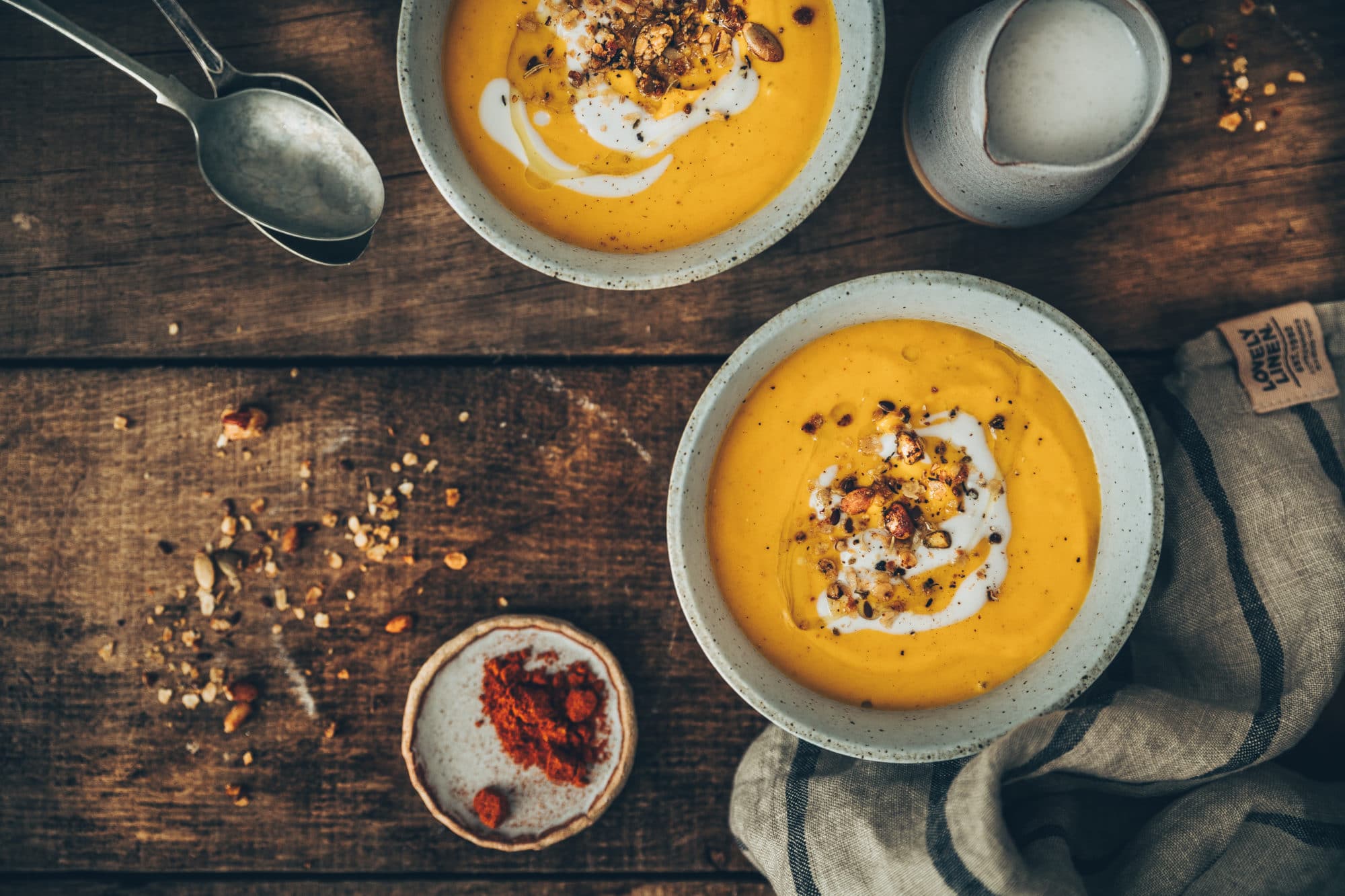 Velouté de carottes au lait de coco et ras el hanout